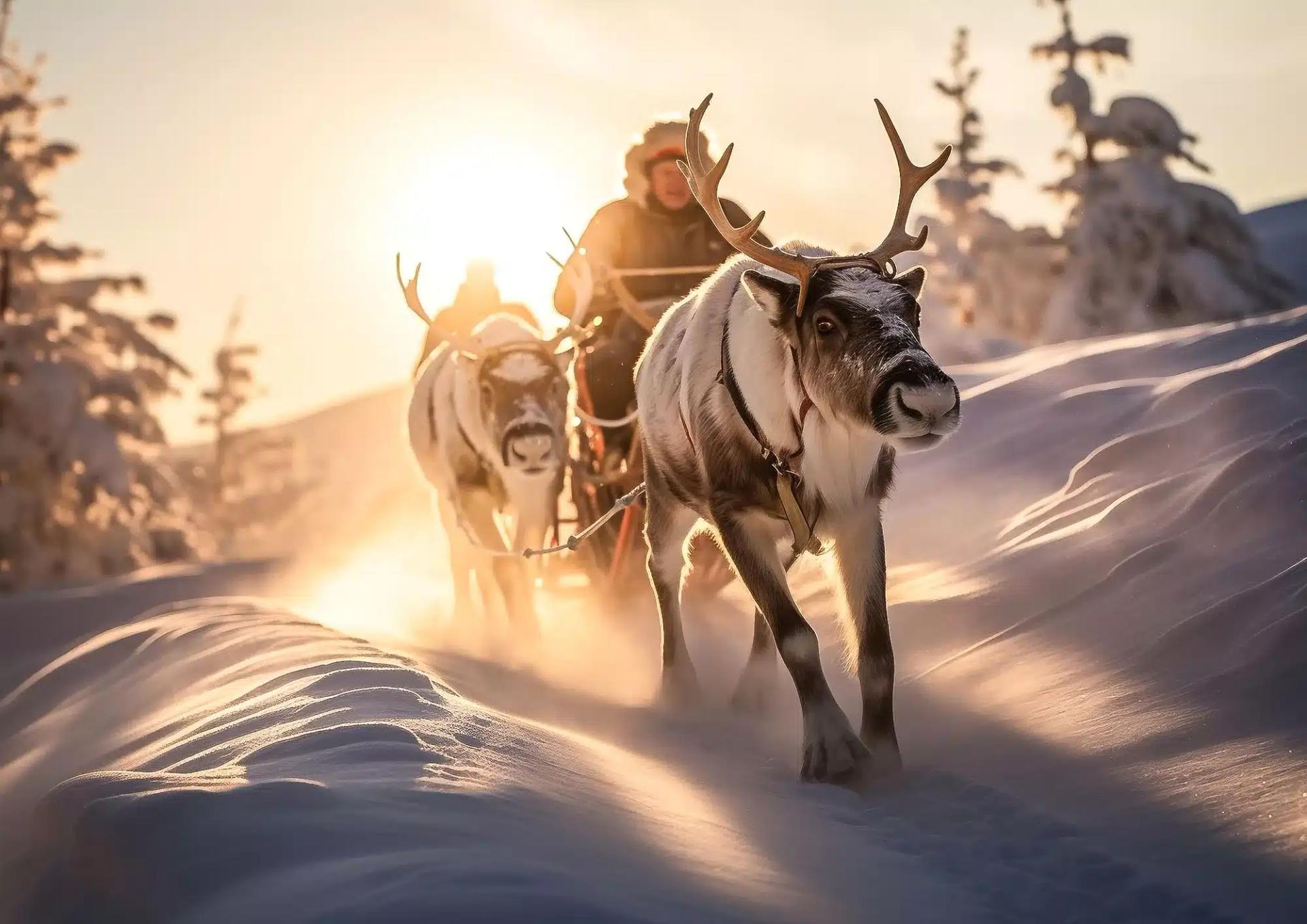 Faire du traîneau à rennes à Tromsø – Une expérience inoubliable en Norvège arctique — Norvège