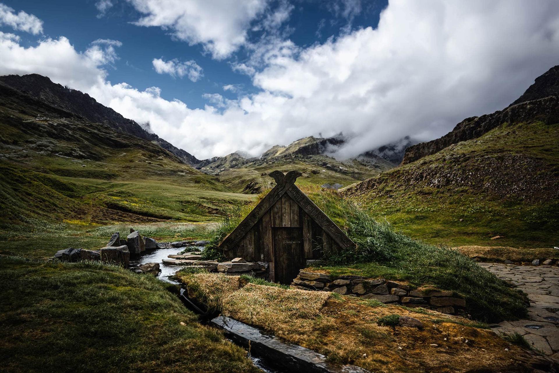 Baignade à Hrunalaug Hot Spring — Islande