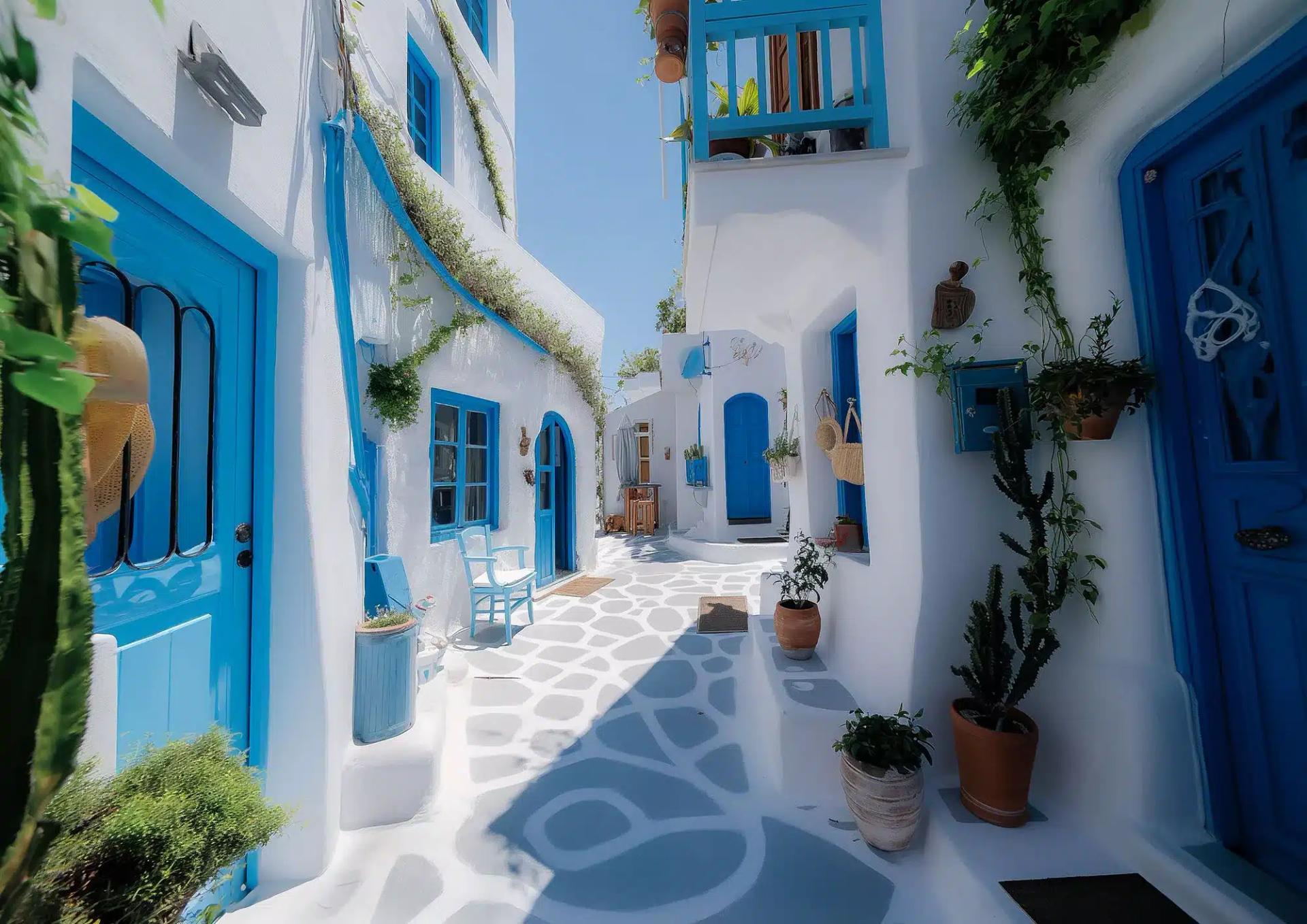 Pourquoi les maisons de Santorin sont blanches et bleues ? — Santorin