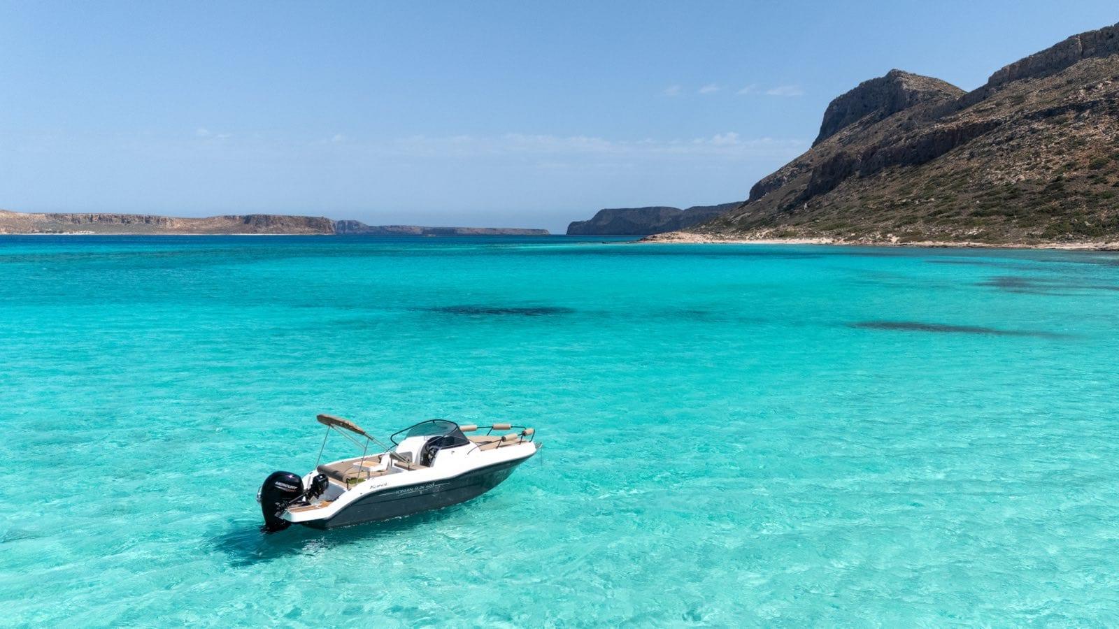 Découvrir Balos avec un bateau sans permis